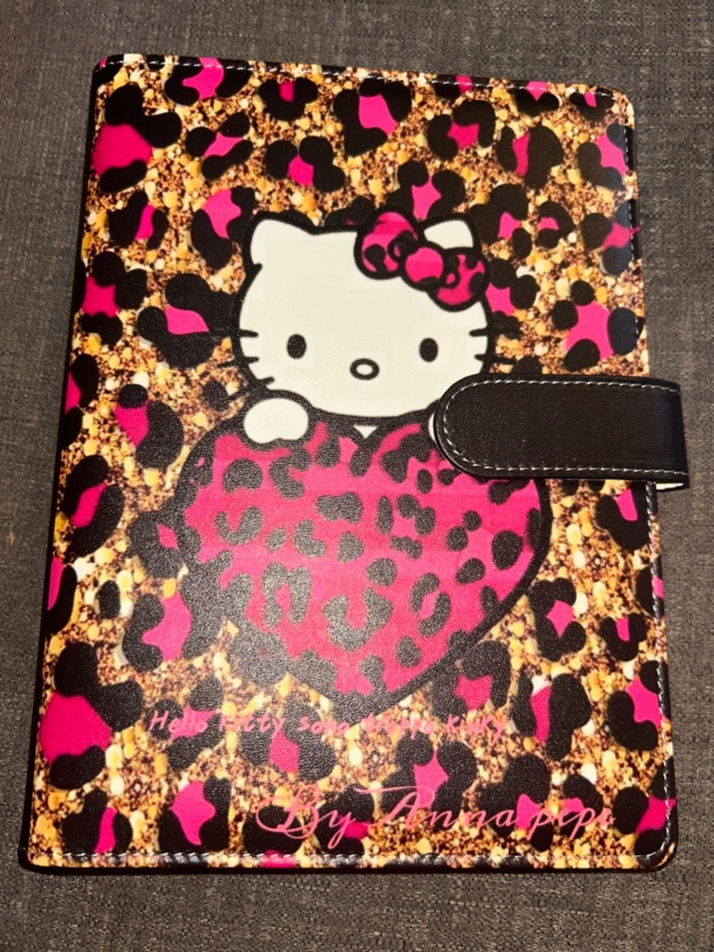 Printed Hello Kitty Pink & Gold Leopard Print A5 Binder and Paper inserts - Picture 2 of 4